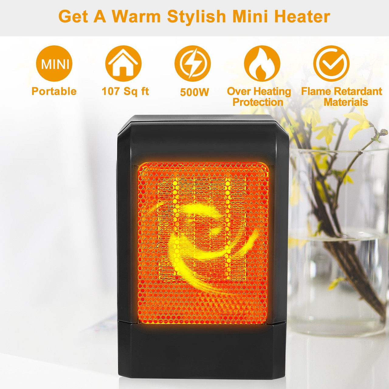 Mini 500W Portable Electric Heater product image