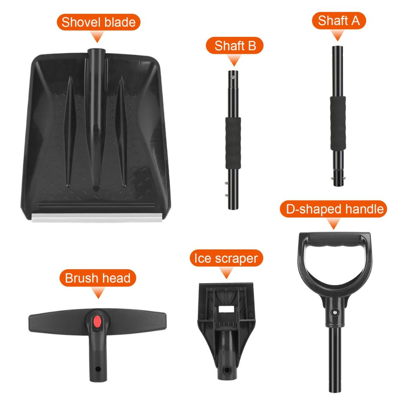 3-in-1 Collapsible Snow Shovel product image