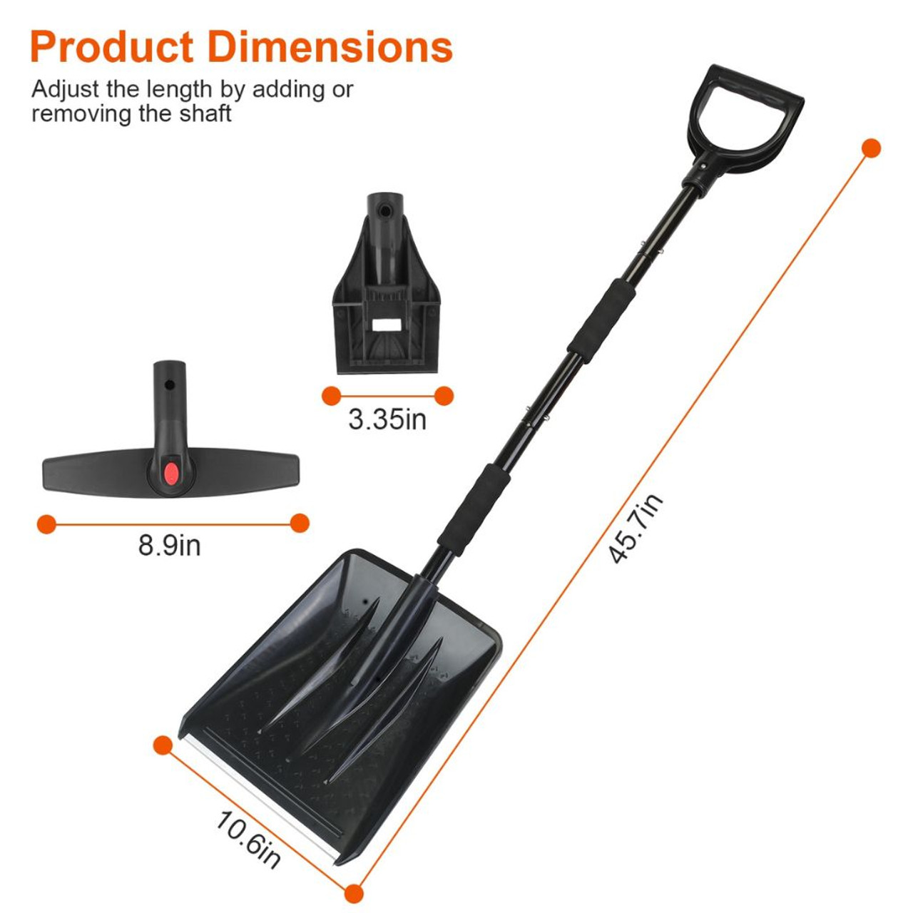 3-in-1 Collapsible Snow Shovel product image