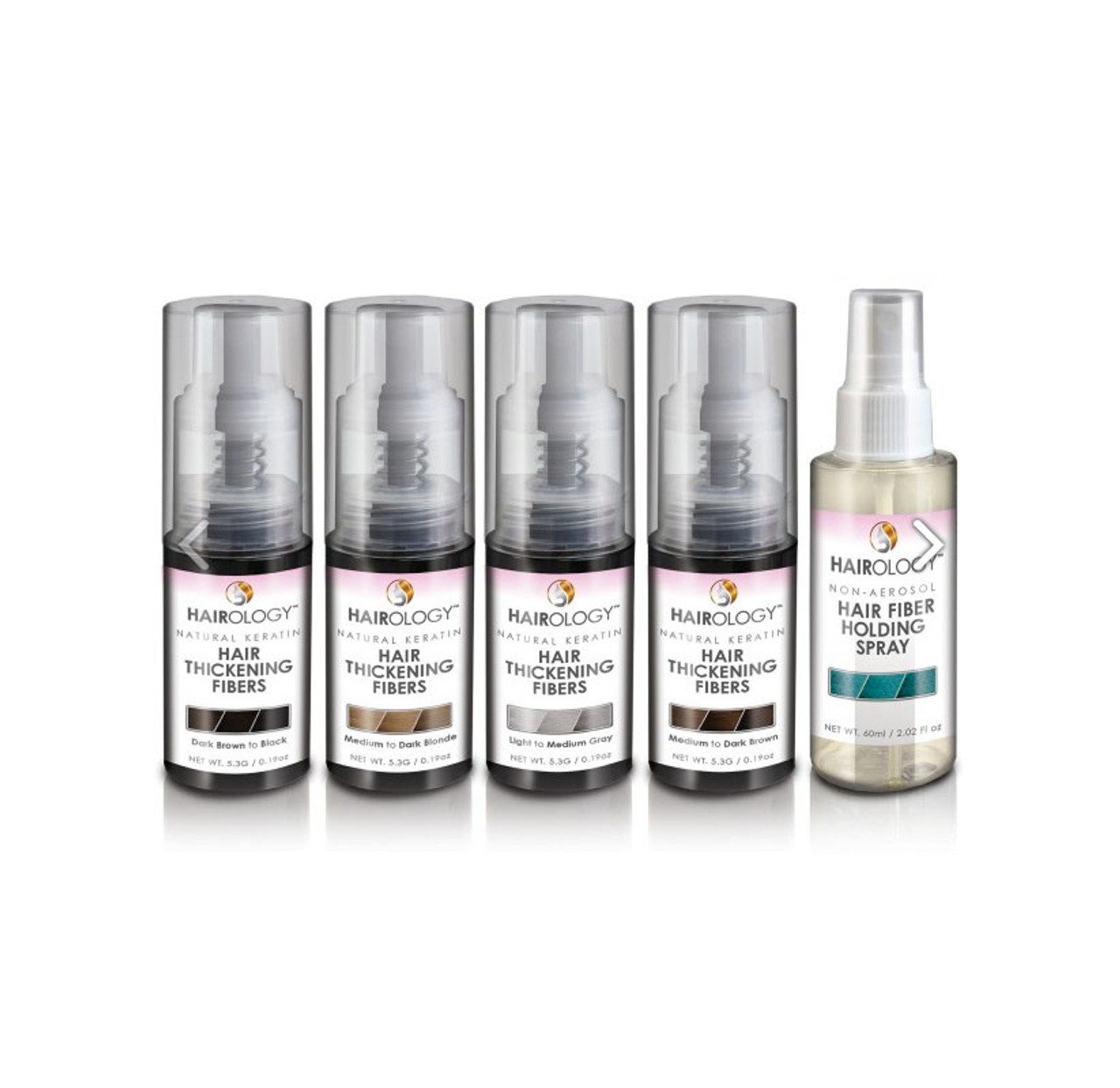 Hairology™ Natural Keratin Hair Thickening Fibers and Holding Spray Set product image