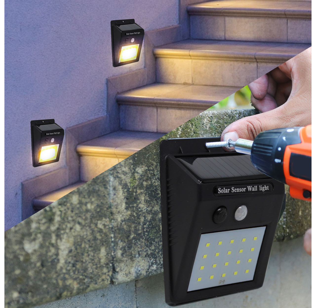 Bright Basics Solar Sensor Outdoor LED Light (2-Pack) product image