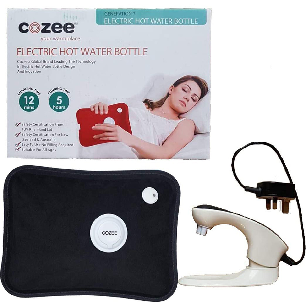 Cozee® Rechargeable Hot Water Bottle for Pain Relief & Staying Warm product image