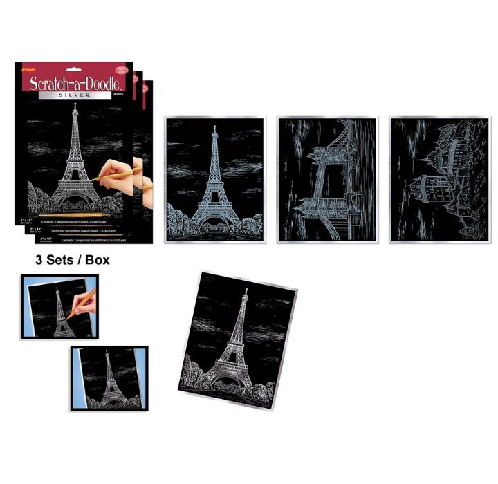 ArtLover® Scratch-a-Doodle Art Kits (Set of 3) product image