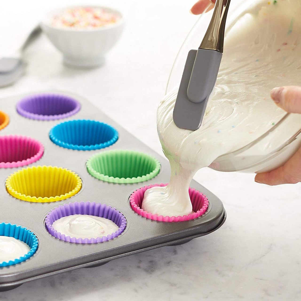 Reusable Silicone Baking Cups (12-Pack) product image