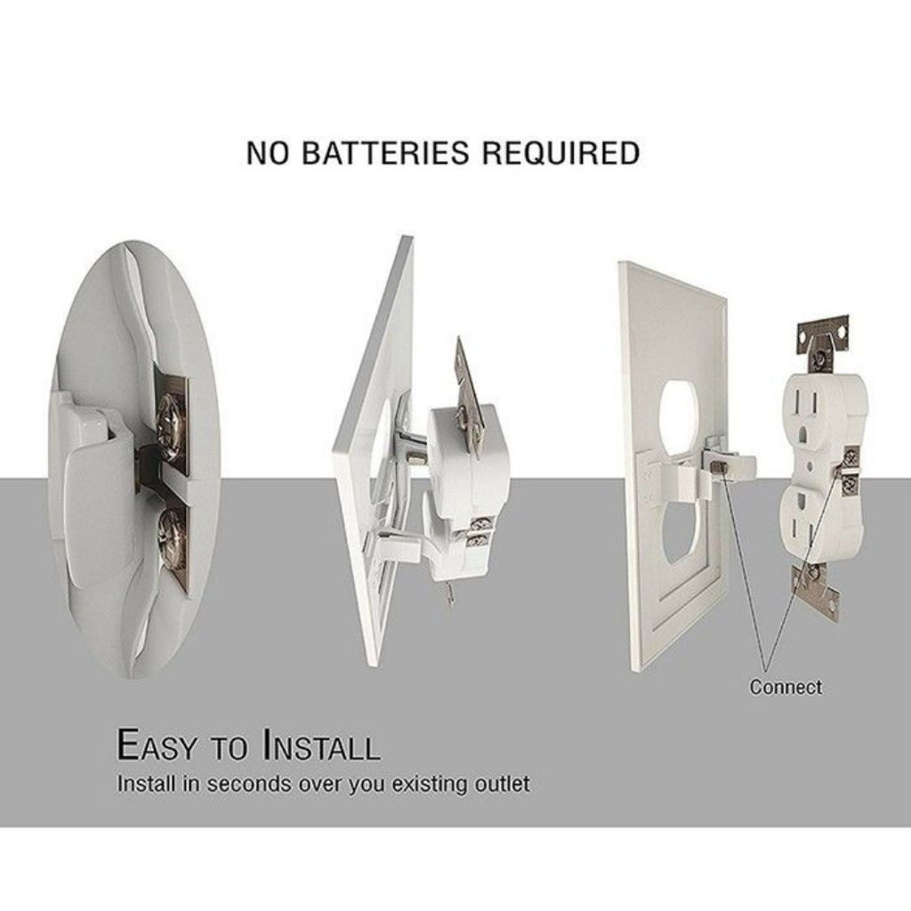Snap-on Outlet Cover with Built-in LED Night Lights (5-Pack) product image