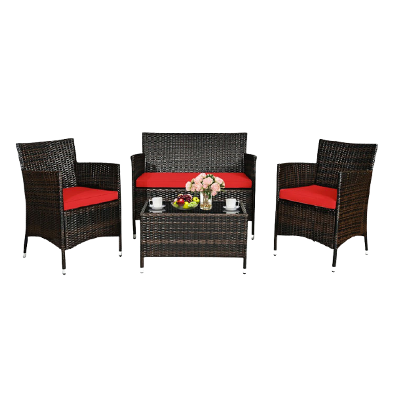 Rattan Outdoor 4-Piece Patio Furniture Set product image