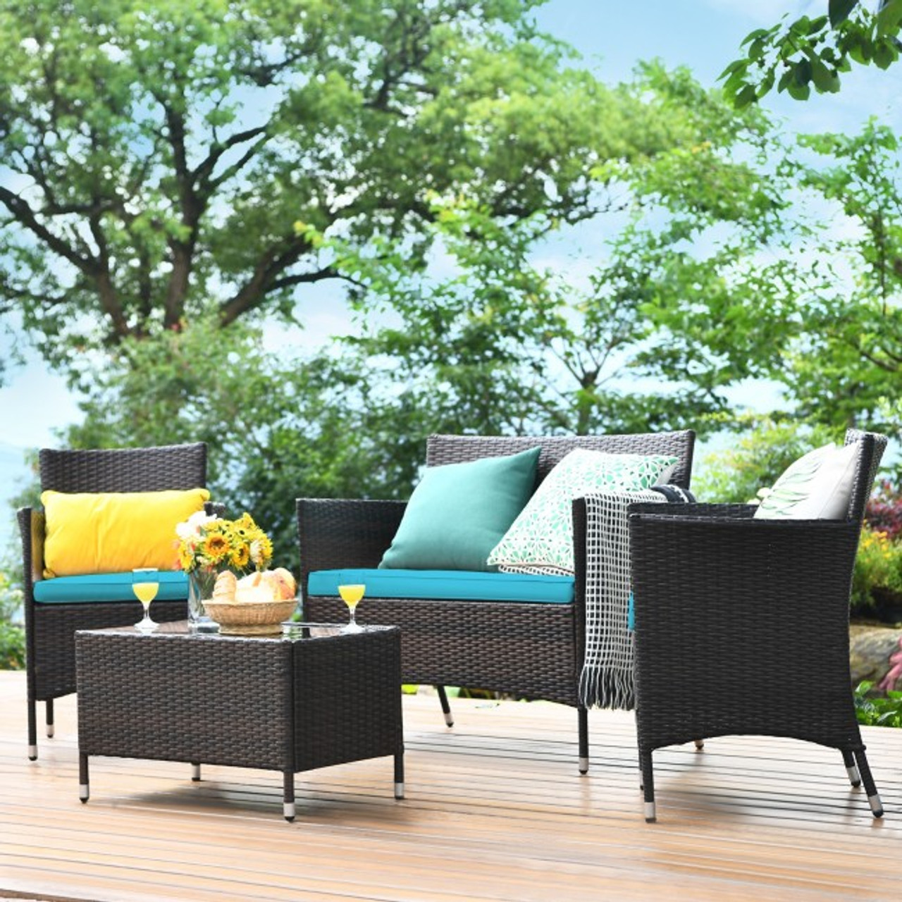 Rattan Outdoor 4-Piece Patio Furniture Set product image