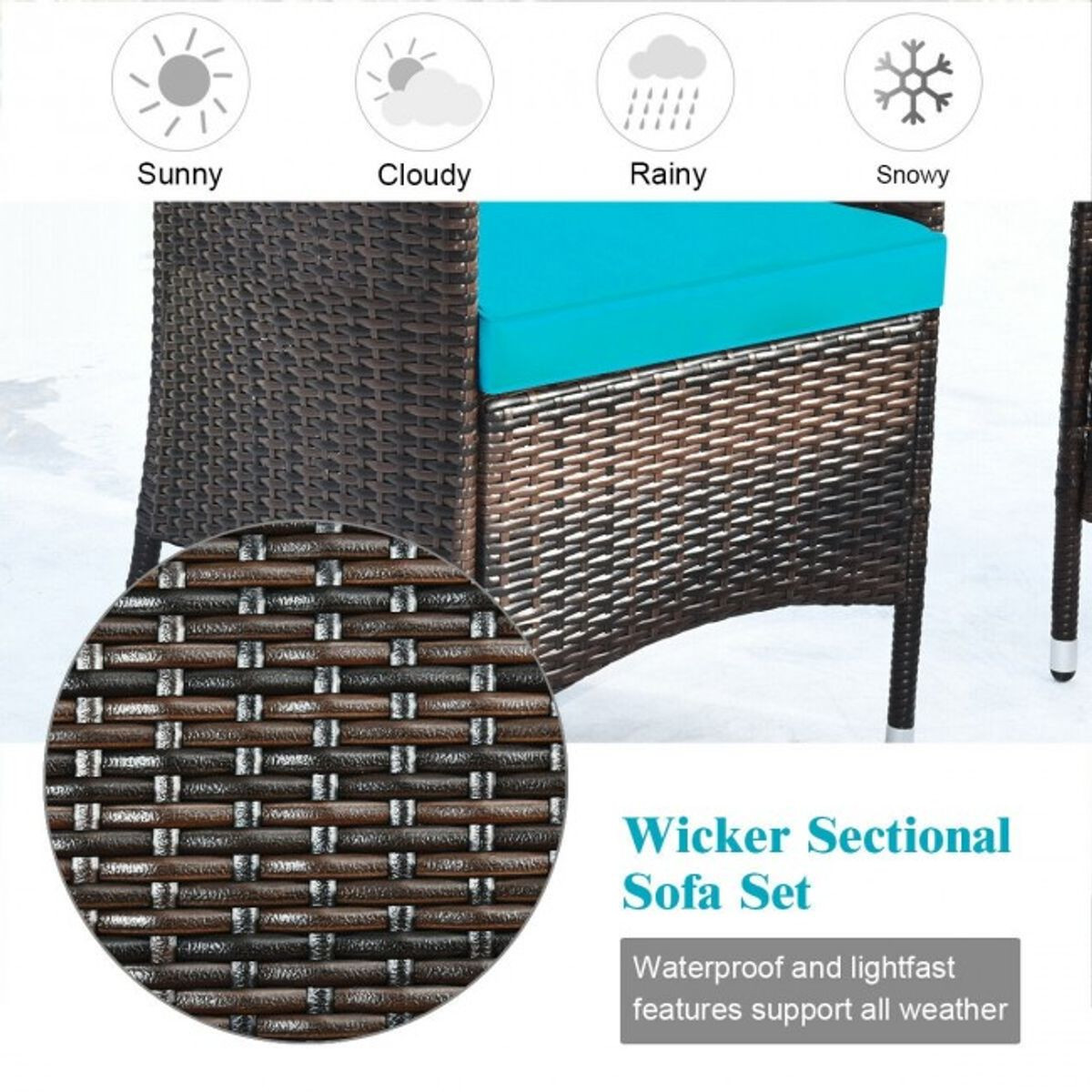 Rattan Outdoor 4-Piece Patio Furniture Set product image