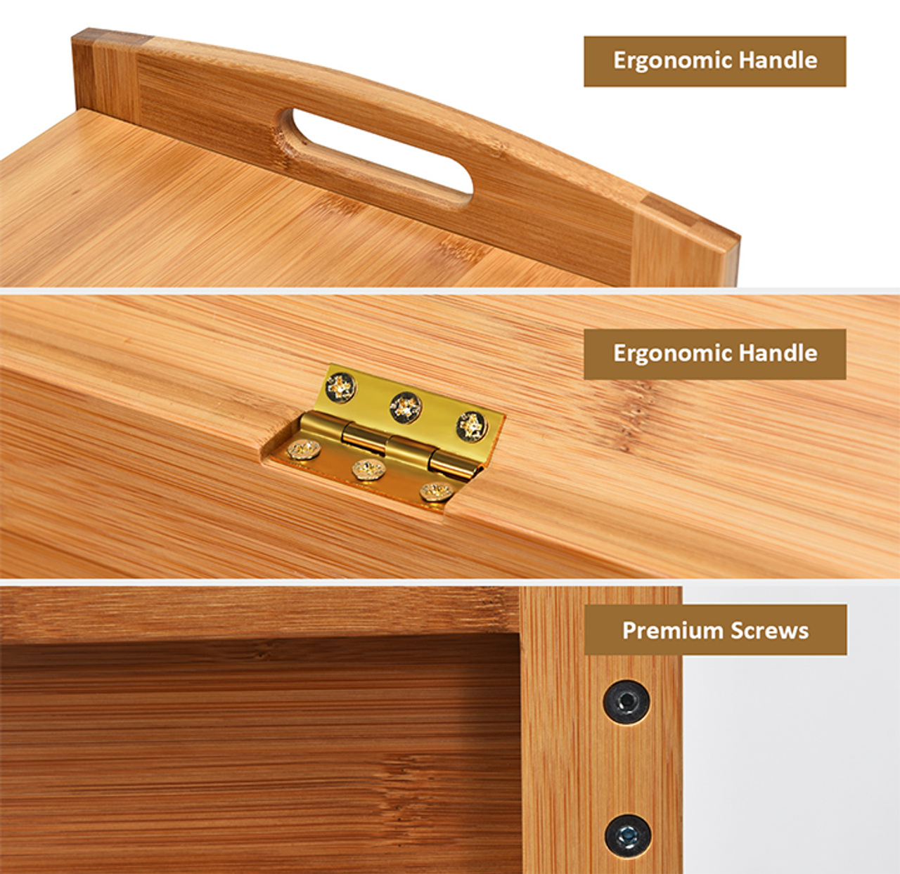 Bamboo 3-Tier Entryway Storage Bench product image