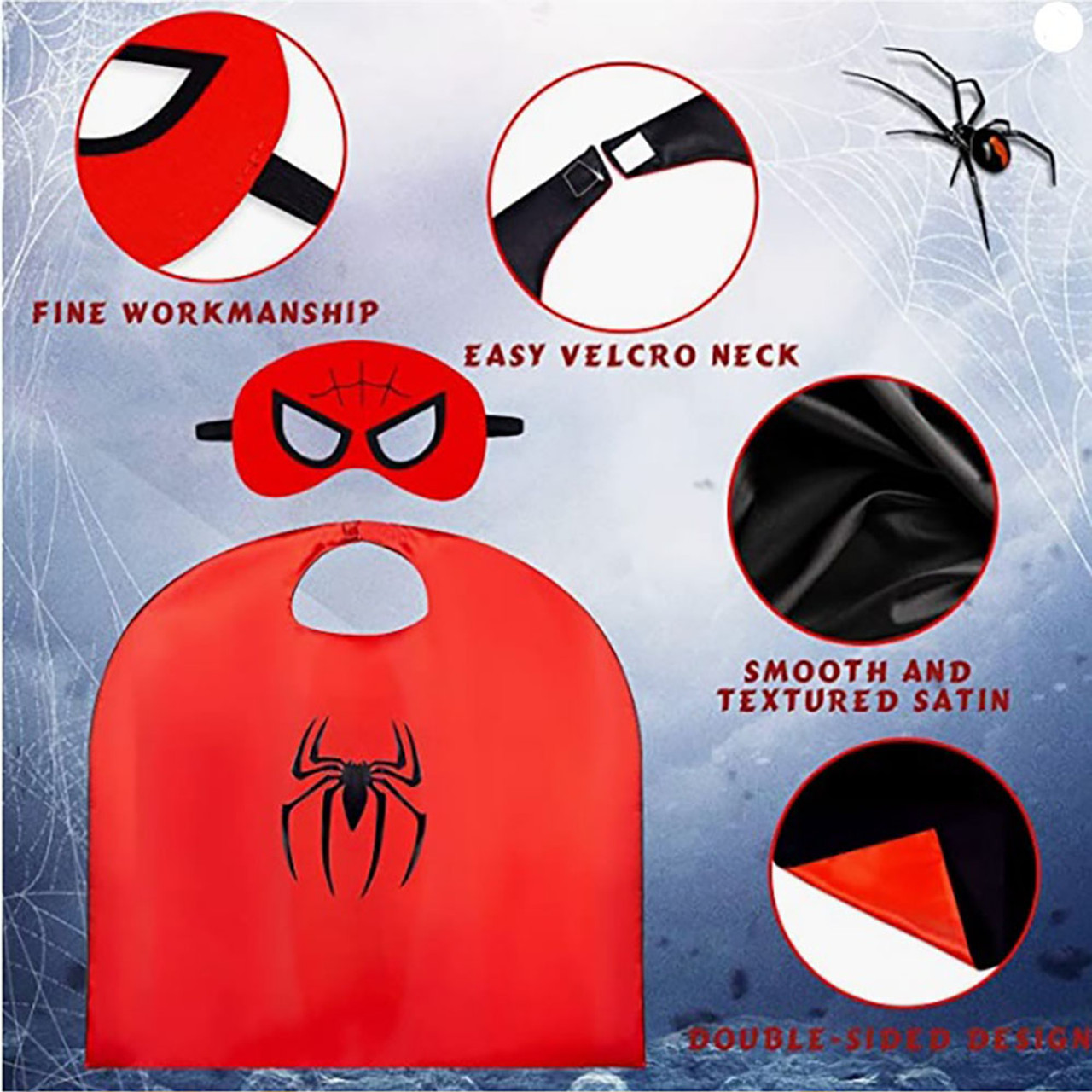 Superhero Reversible Cape & Mask Set (6-Pack) product image