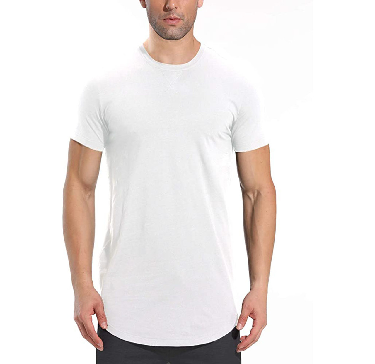 Men's Short-Sleeve Longline Crew Neck T-Shirts (2-Pack) product image