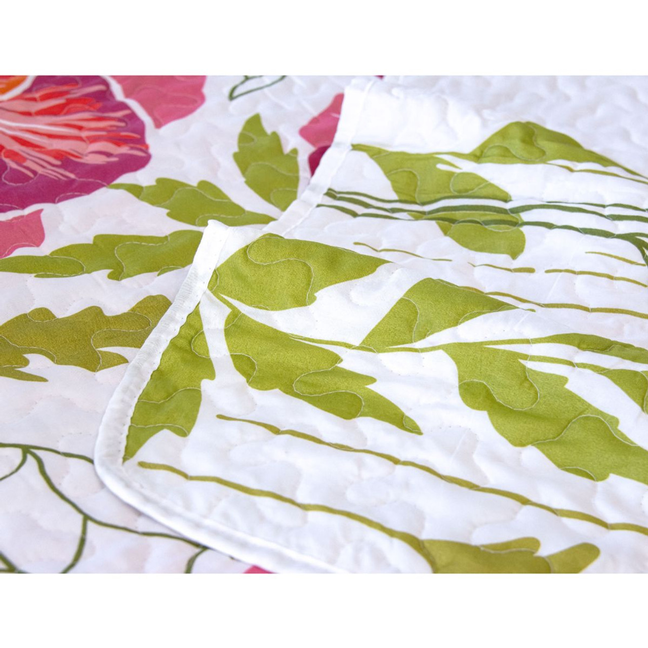 Oversized Pink and Lime Quilt Set product image