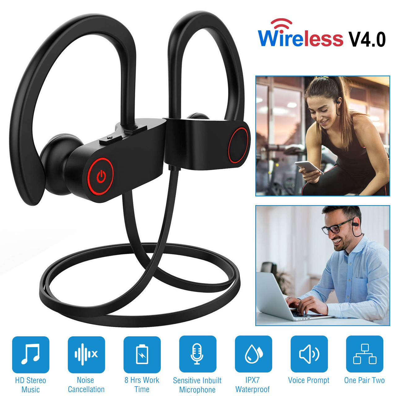 In-Ear Around-the-Neck Wireless Sport Earbuds product image