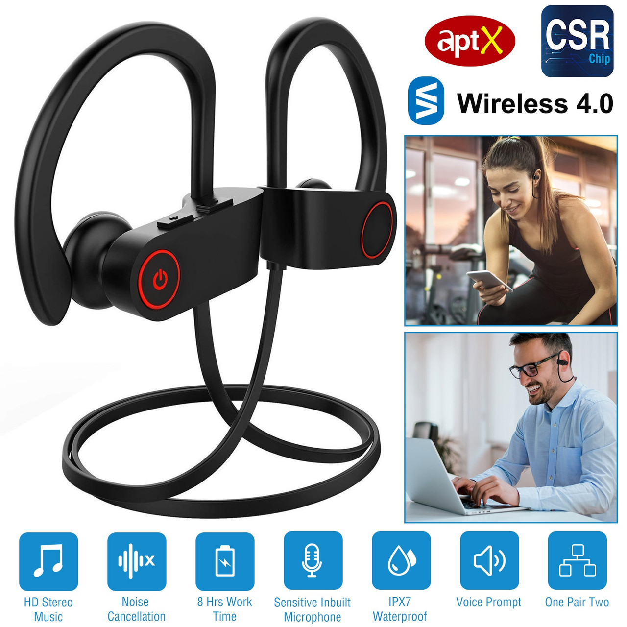 In-Ear Around-the-Neck Wireless Sport Earbuds product image