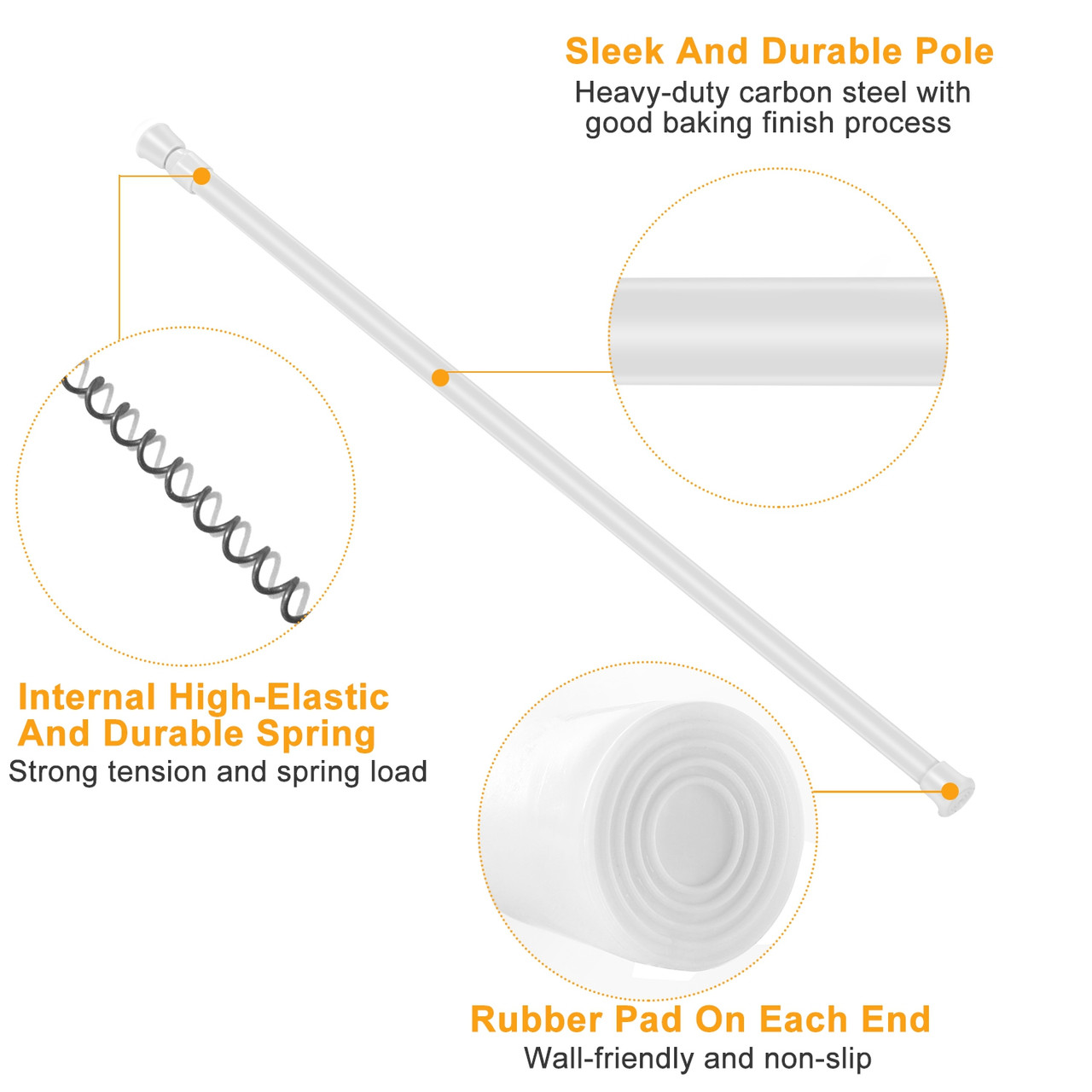 Tension Curtain Rod with Spring product image
