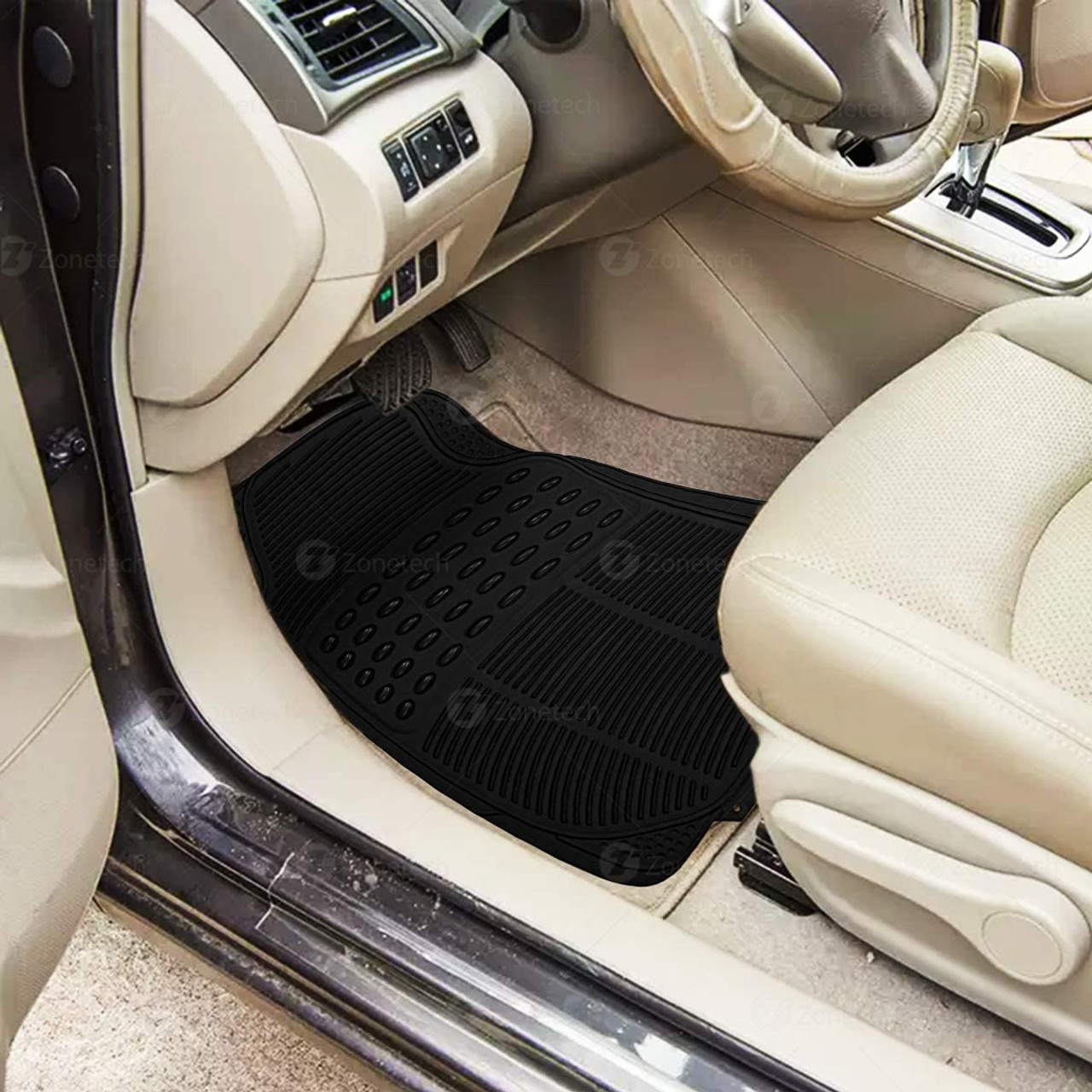 Zone Tech® 4-Piece All-Weather Rubber Car Interior Floor Mats product image