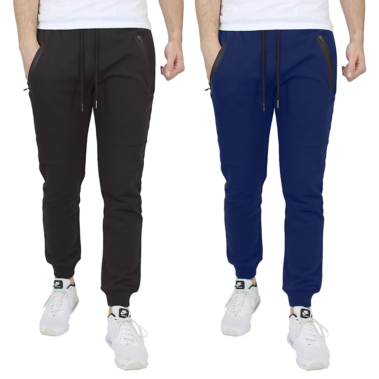 Men’s Slim Fit Fleece Jogger Sweatpants (2-Pack) product image
