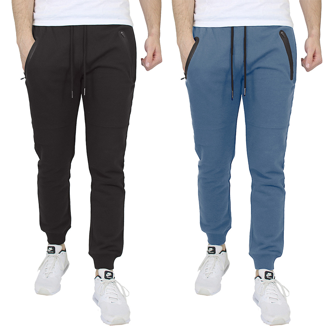Men’s Slim Fit Fleece Jogger Sweatpants (2-Pack) product image