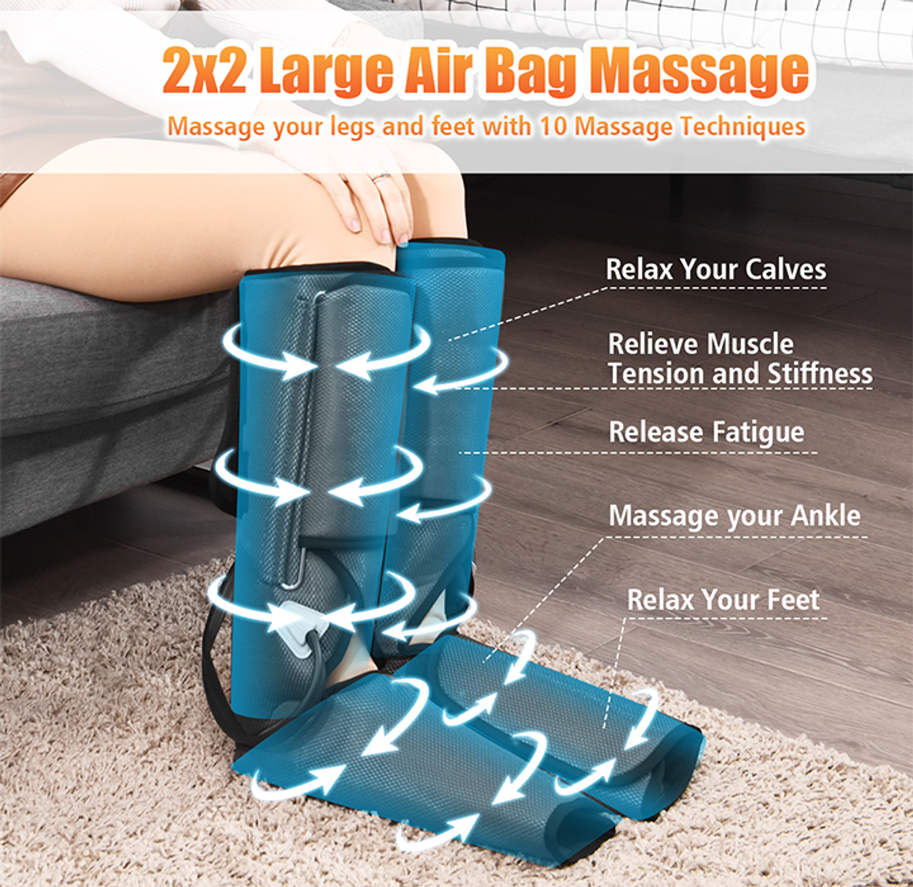 Air Compression Circulation and Relaxation Leg Massager product image