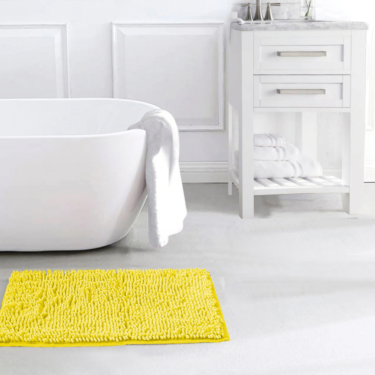 17" x 24" Slip-Resistant Shag Anna Chenille Soft & Absorbent Bath Mat product image