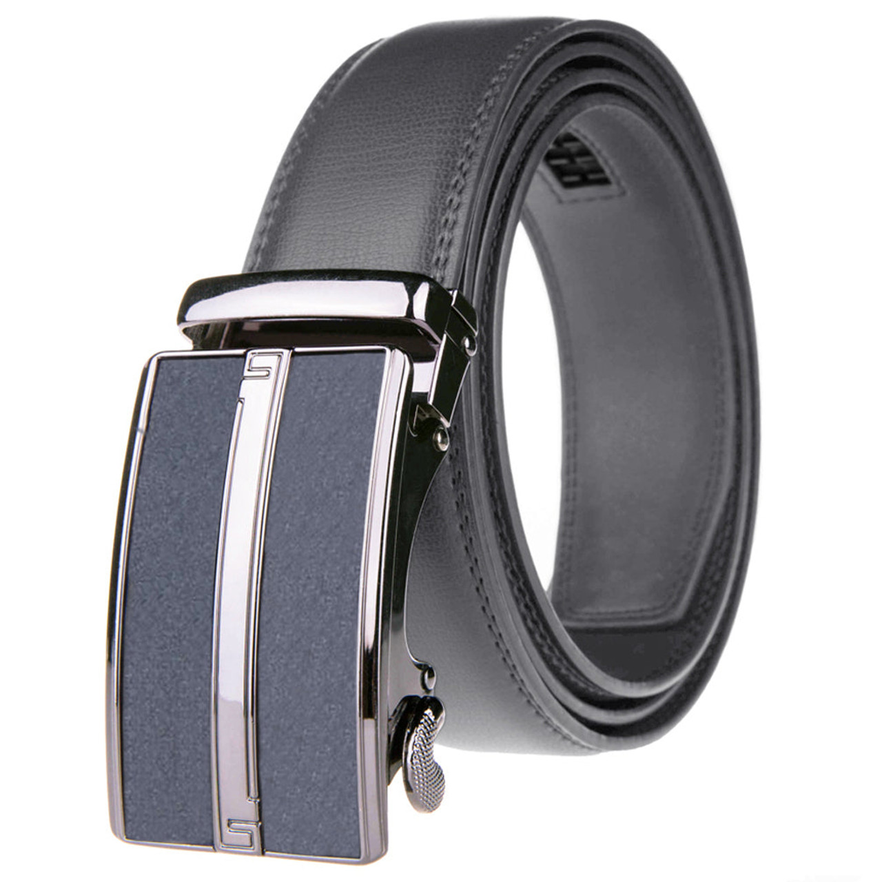 Men's Stripe Buckle Adjustable Ratchet Belt product image