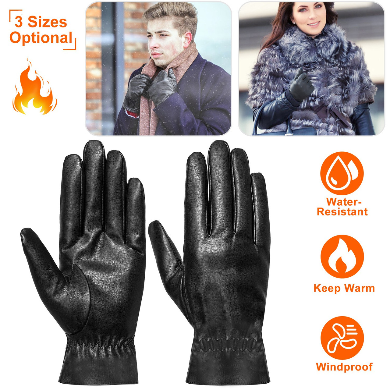 Unisex PU Winter Gloves product image