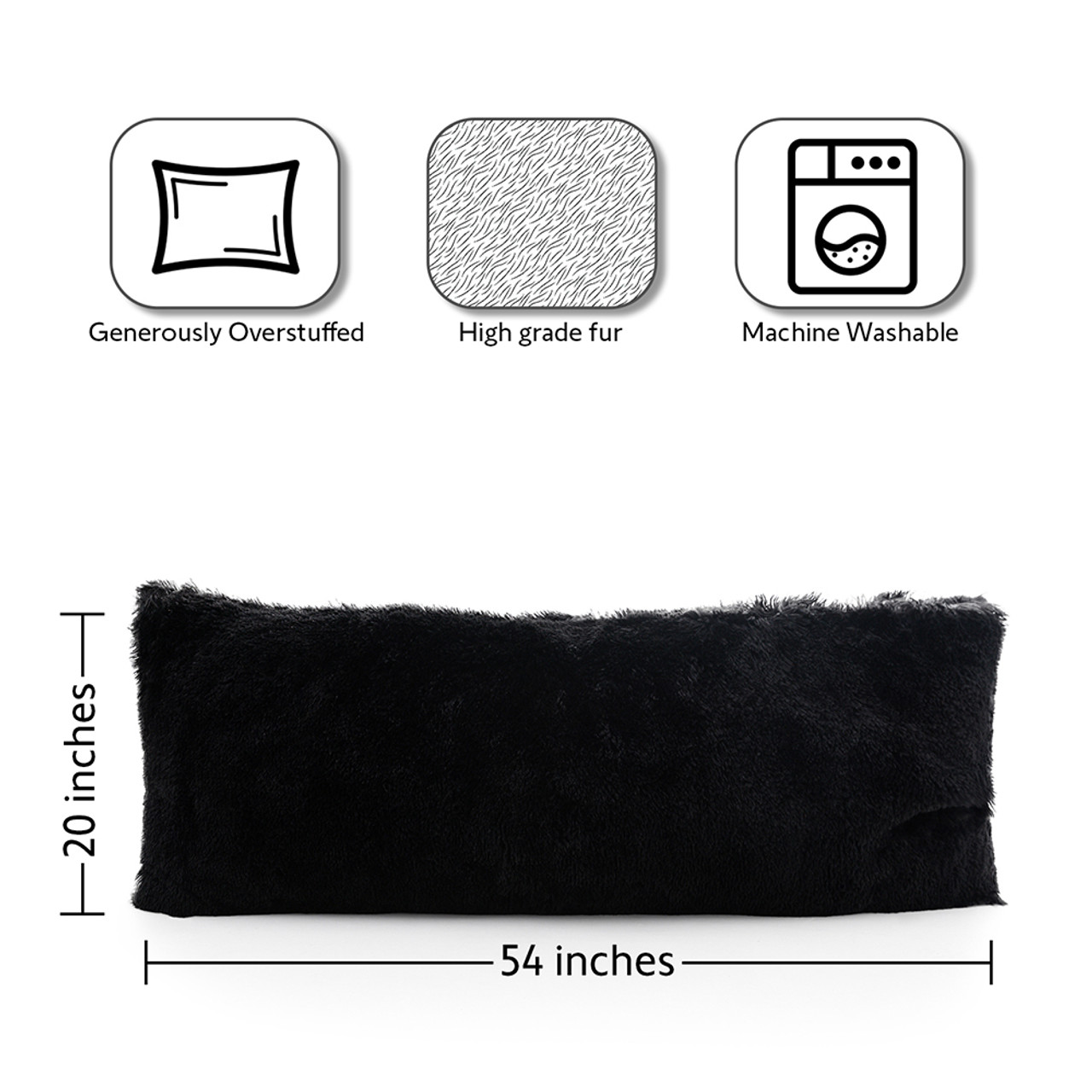 Ultra Cozy 20" x 54" Faux Fur Body Pillow product image