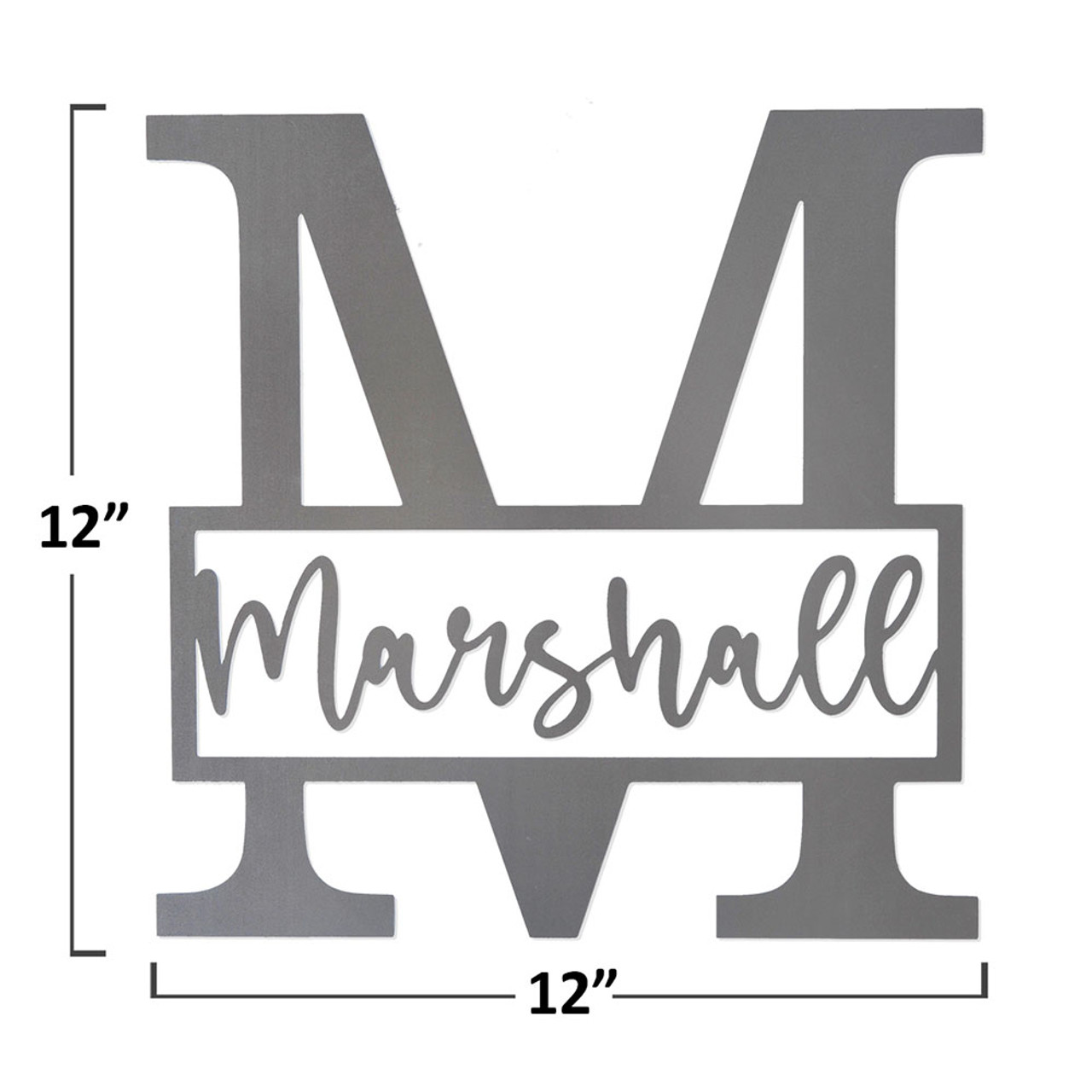 12- or 15-Inch Personalized Metal Family Monogram Last Name Sign product image