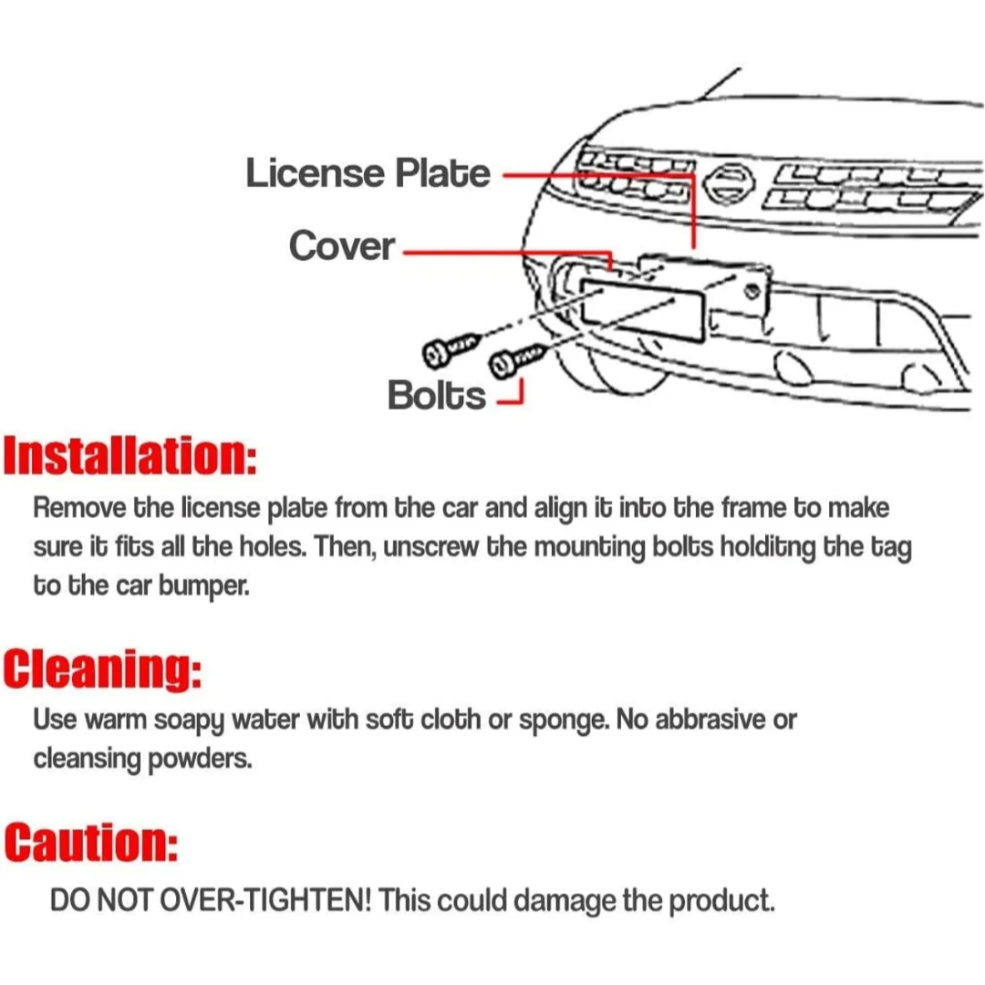 Zone Tech® Clear Smoked License Plate Cover And Frame product image