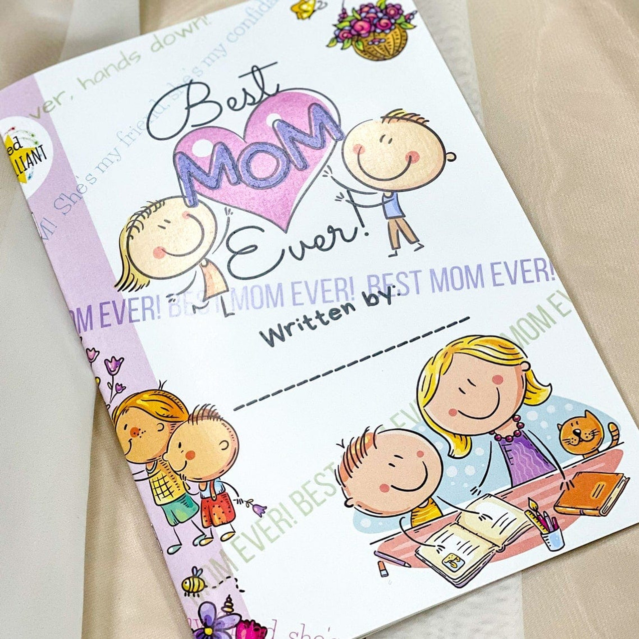 Fill-in-the-Blank Best Mom Ever Paperback Book, Written by Your Child! product image