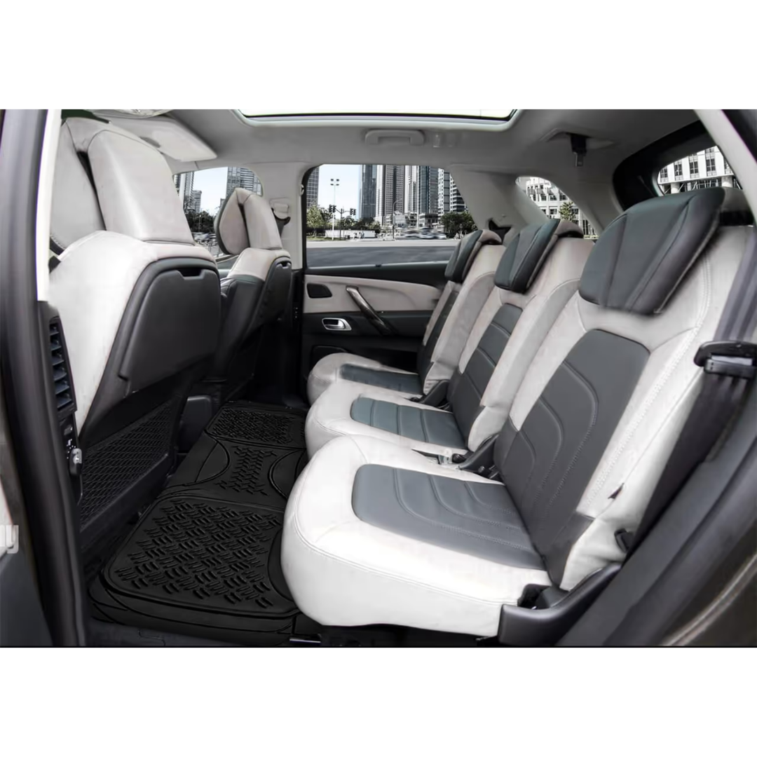 Universal Heavy Duty Solid Black All-weather Rubber Car Floor Mat product image