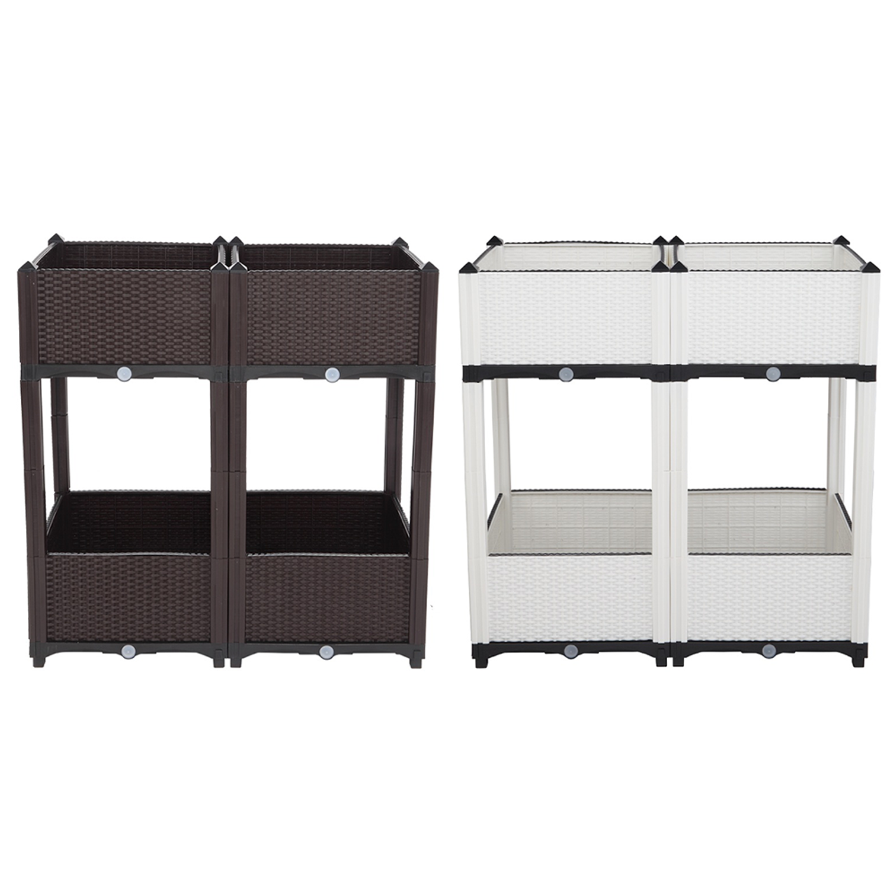 Stackable Raised Garden Bed Planter Boxes (Set of 4) product image