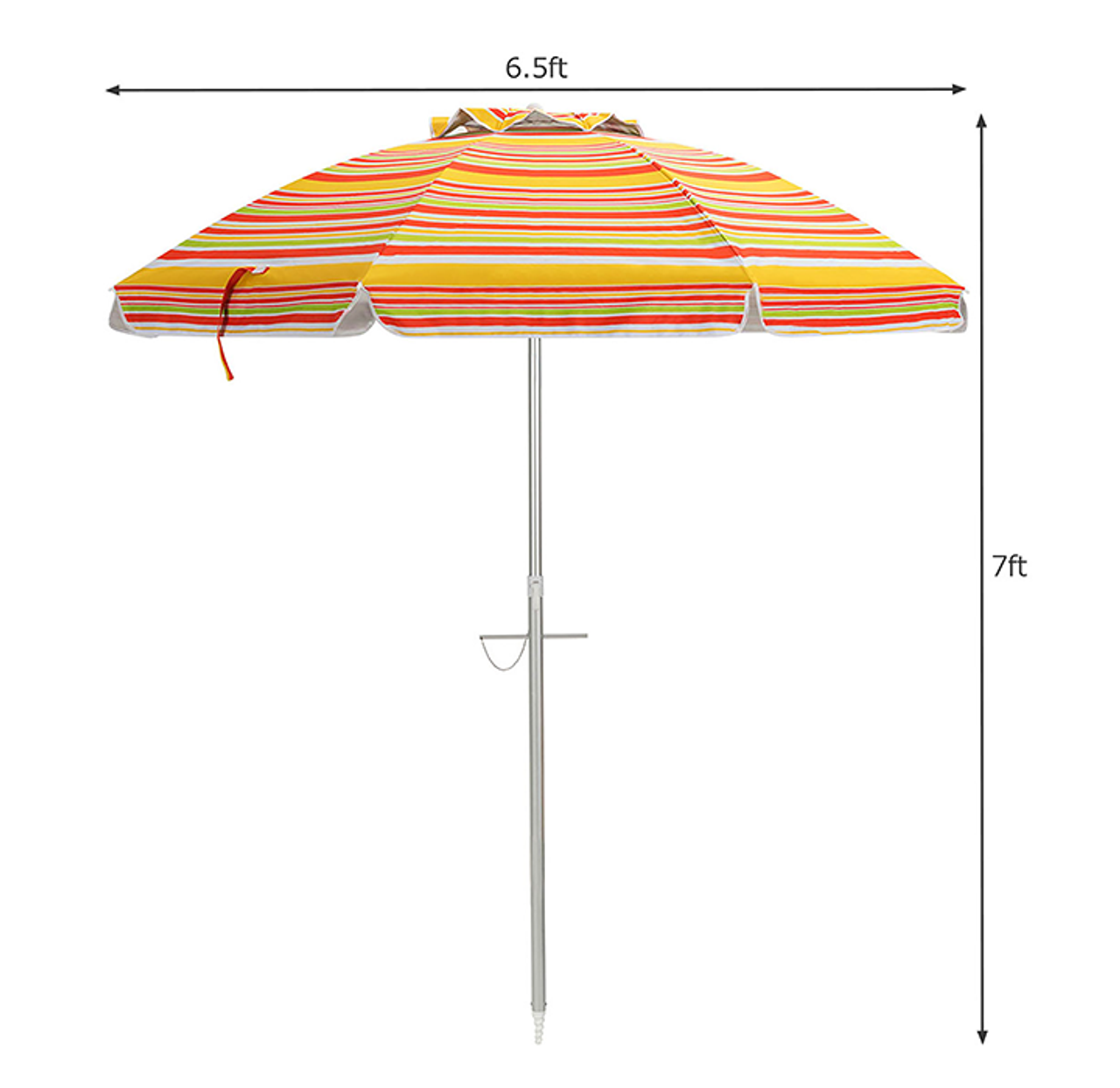 6.5-Foot Portable Beach Umbrella with Carrying Bag without Weight Base product image