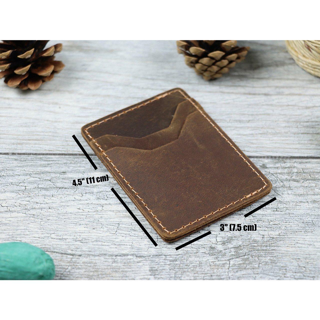 Personalized Minimalist Wallet Card Holder product image