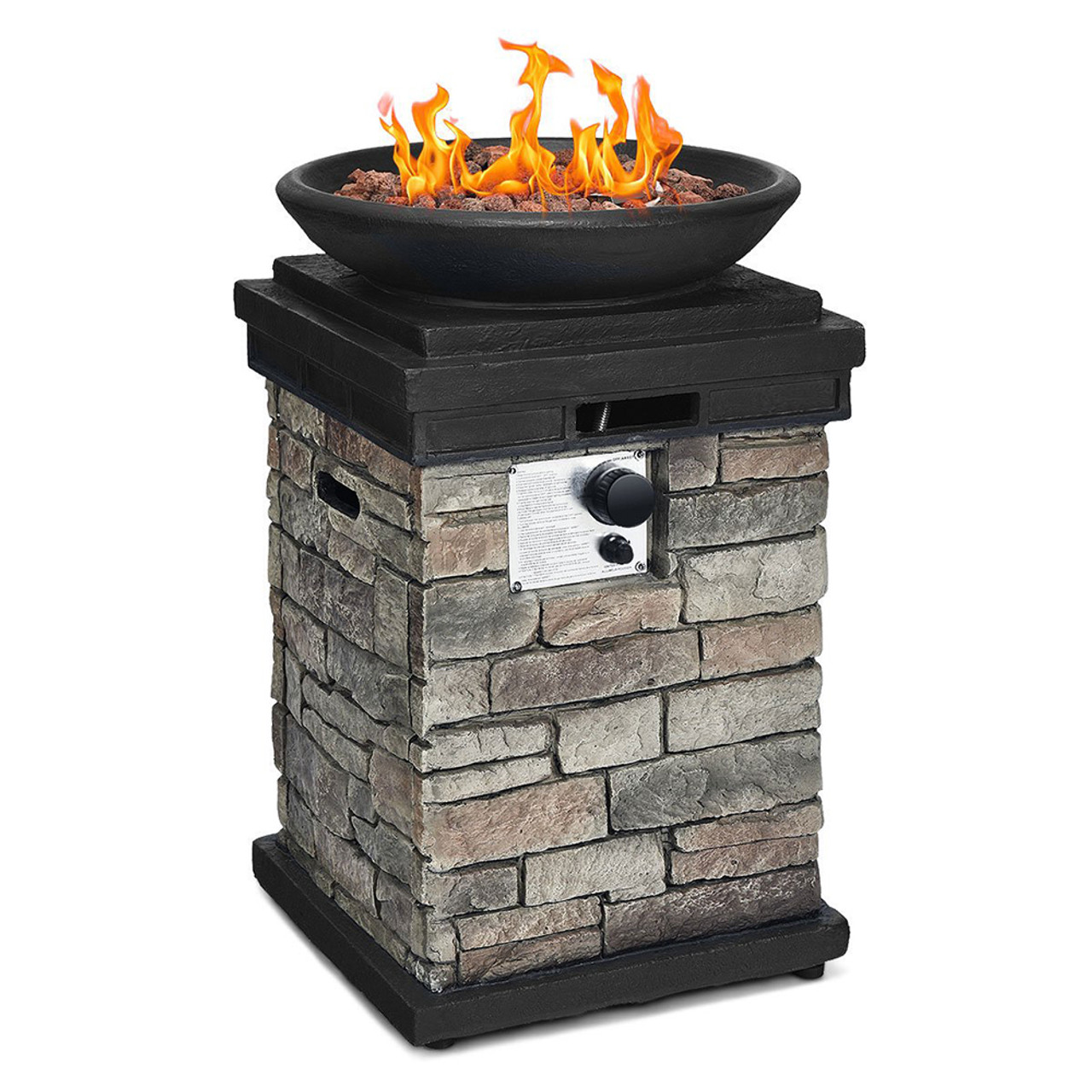 Propane Fire Bowl with Lava Rocks, Electronics Starter & Weather Cover product image