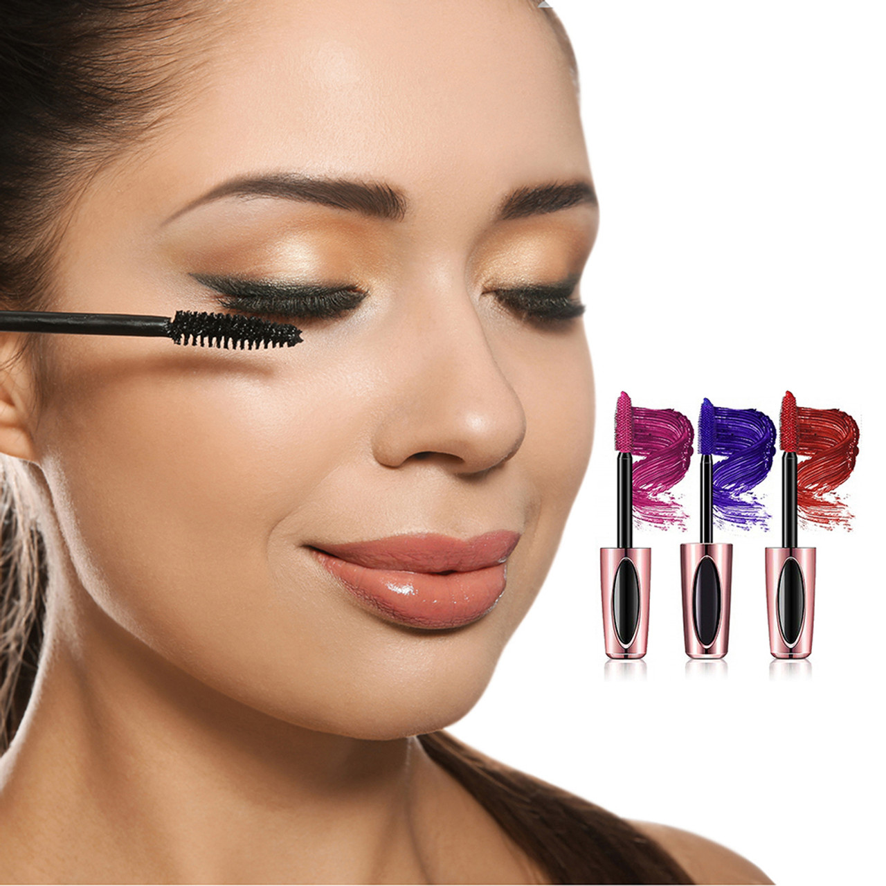 4D Silk Fiber Mascara for Longer Thicker Voluminous Eyelashes (3-Pack) product image