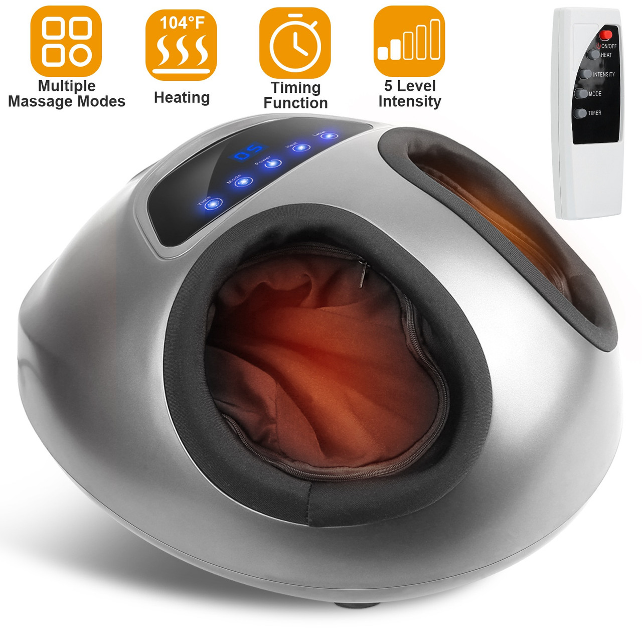 Electric Foot Massager with Shiatsu Kneading, Heat, and Compression product image