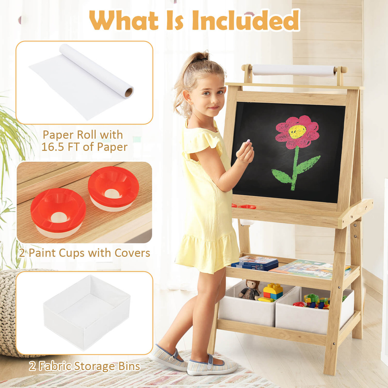 Kids' Double-Sided 3-in-1 Art Easel product image