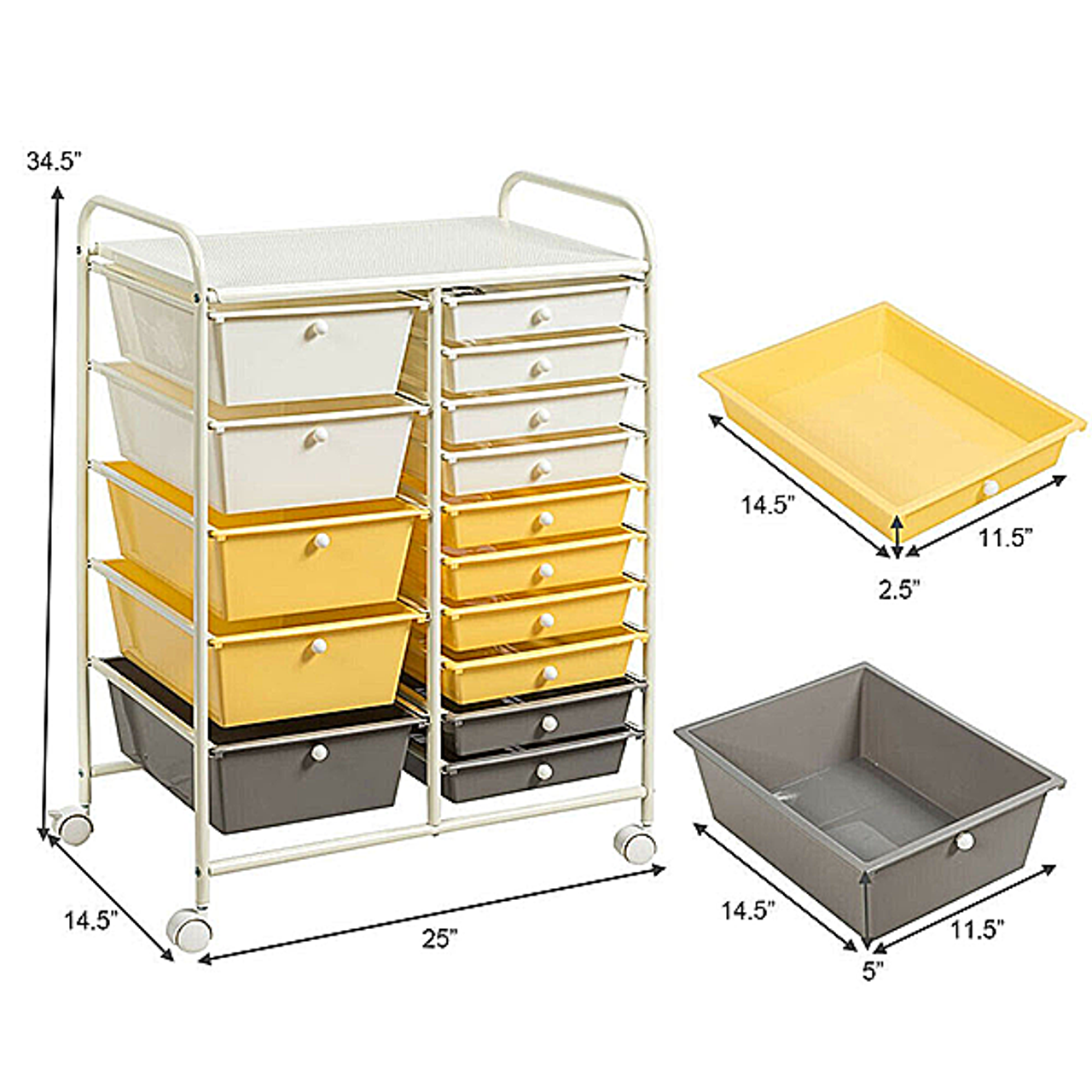 Rolling 15-Drawer Storage Cart product image