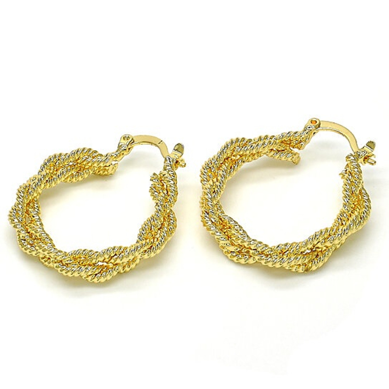 Gold Twist Hoop Earrings product image