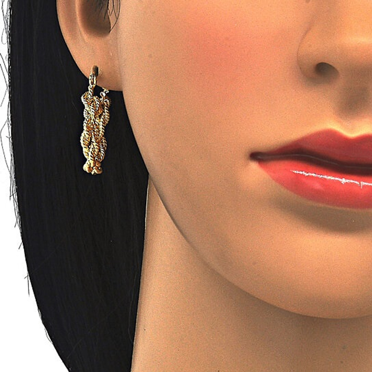 Gold Twist Hoop Earrings product image