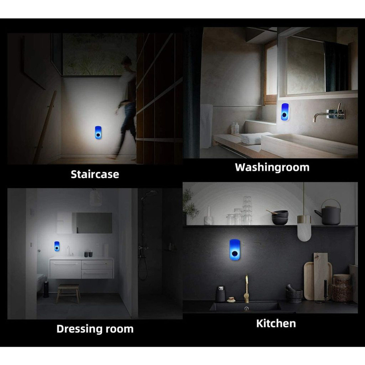 Rechargeable Motion Sensing Blue LED Night Light (2-Pack) product image