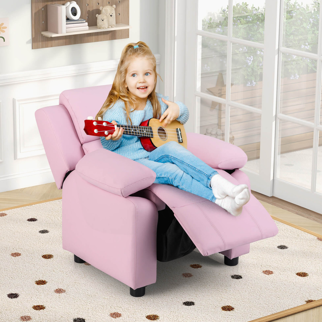 Kids' Deluxe Padded Armchair Recliner with Headrest and Storage Arm product image Kids' Deluxe Padded Armchair Recliner with Headrest and Storage Arm product image