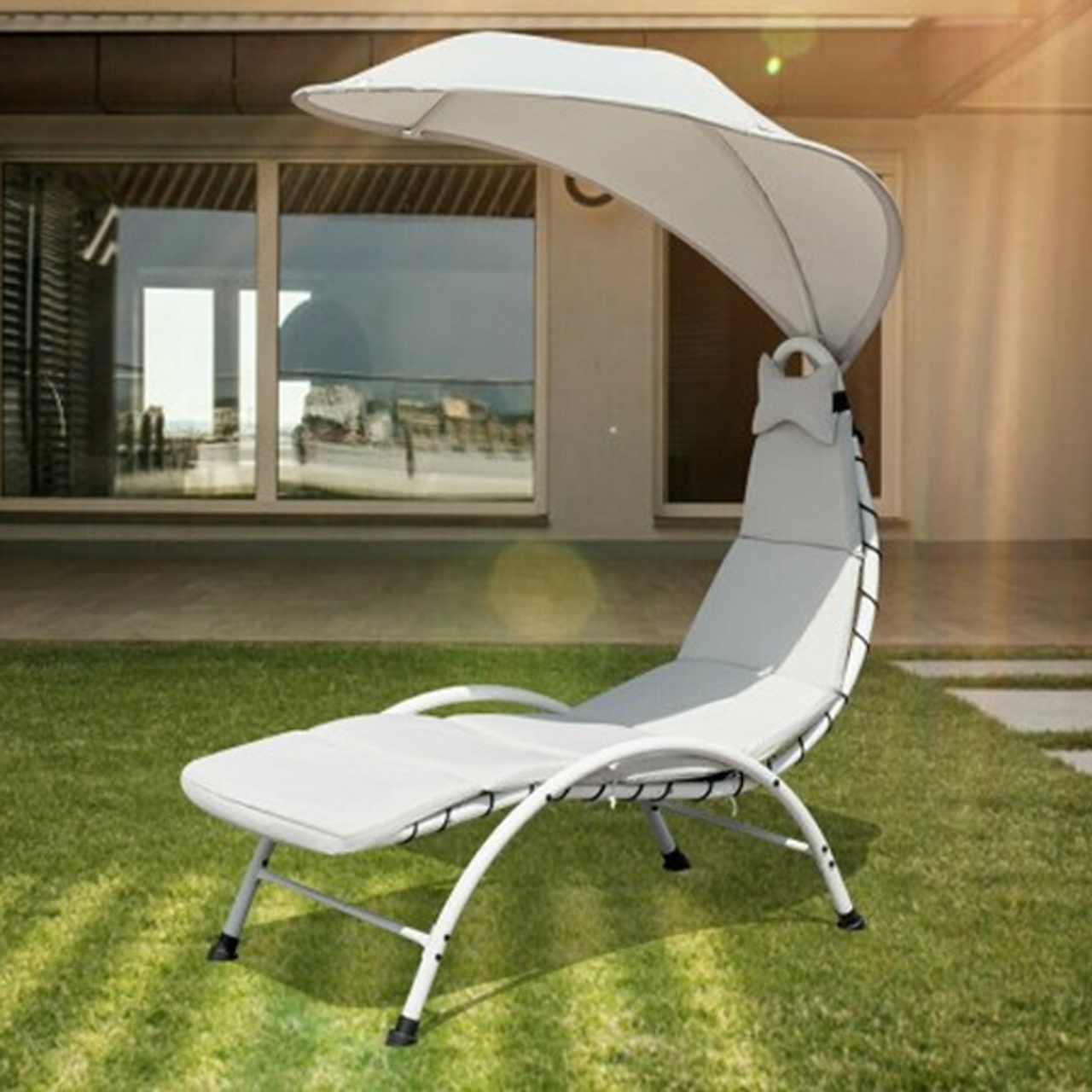 Modern Cushioned Canopy Chaise Lounge product image