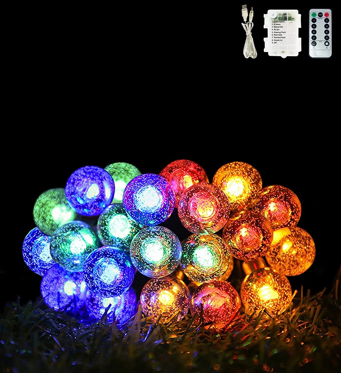 LED Star or Globe String Lights with Remote Control (2- or 4-Strand) product image