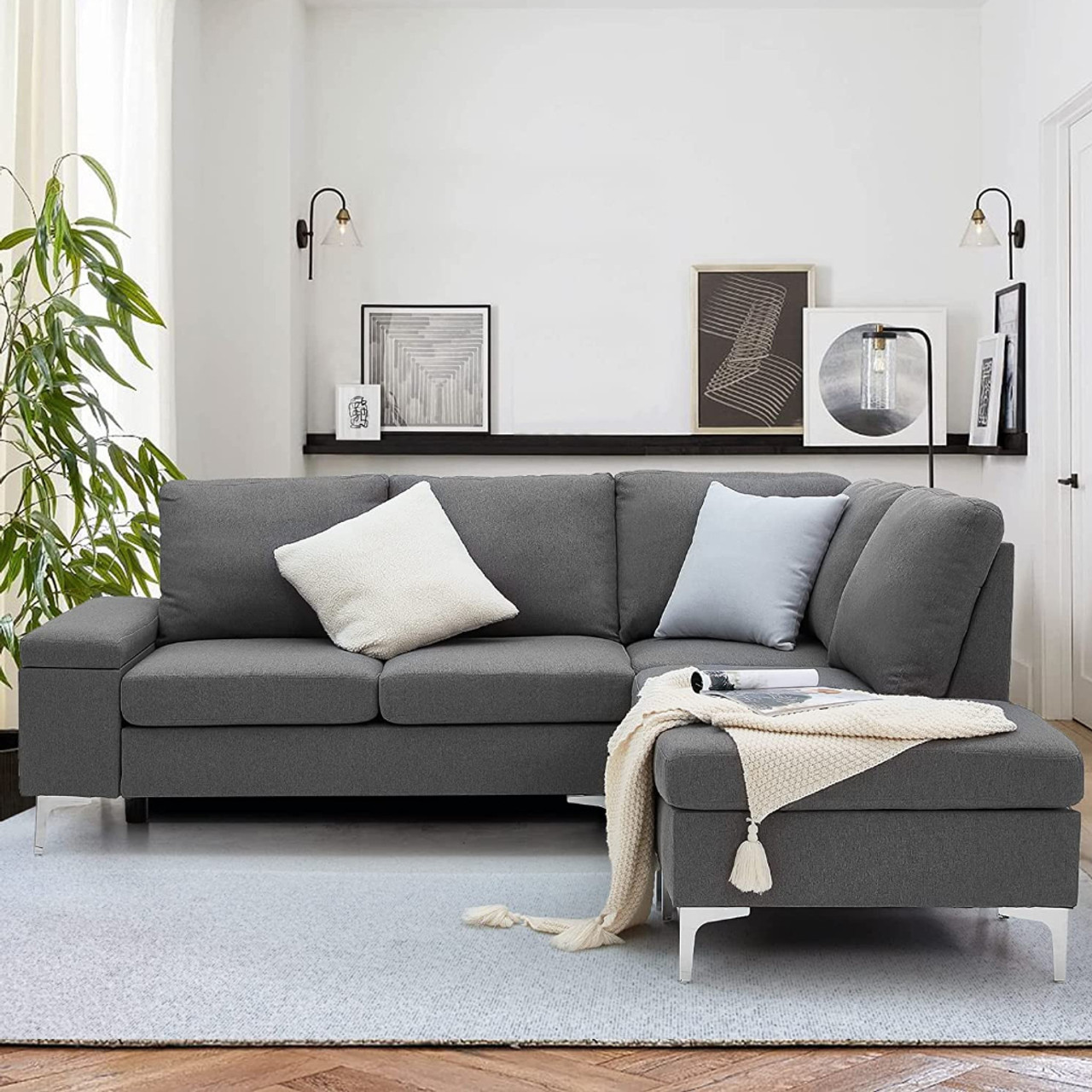 Convertible 3-Seat Sectional Sofa with Storage Space product image