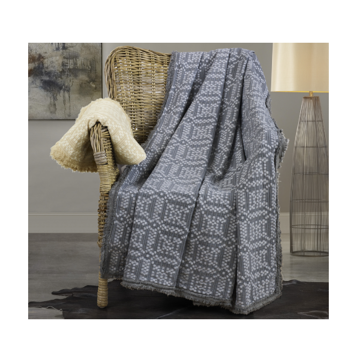 Donna Sharp® Oversized Garment Washed Cotton Jacquard Blanket product image