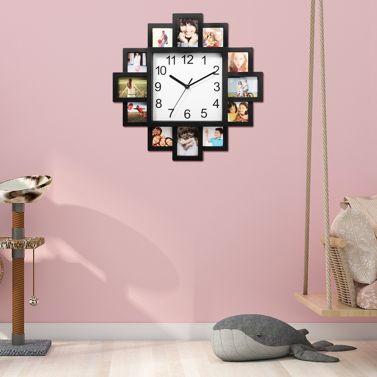 12-Picture Photo Frame Clock   product image