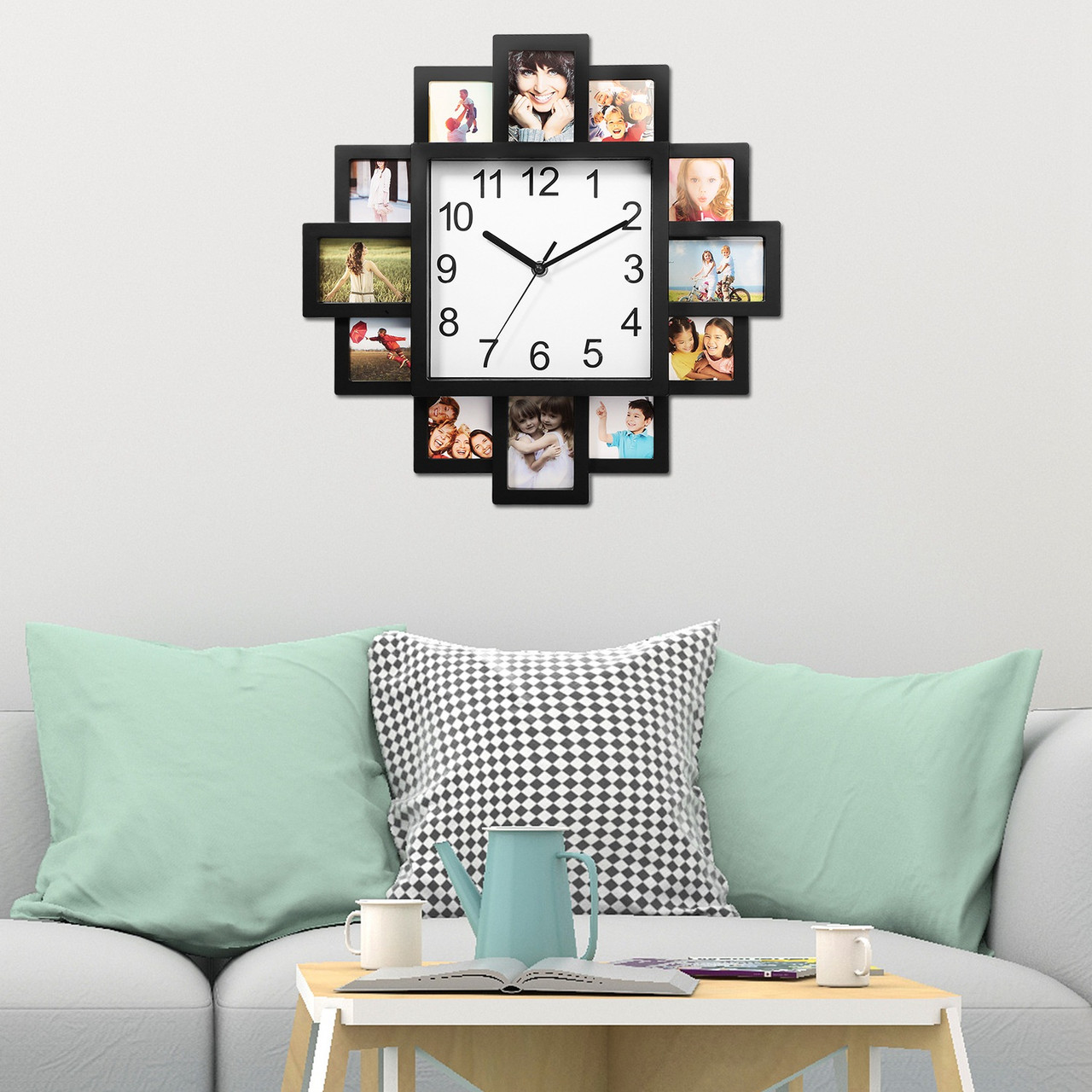 12-Picture Photo Frame Clock   product image