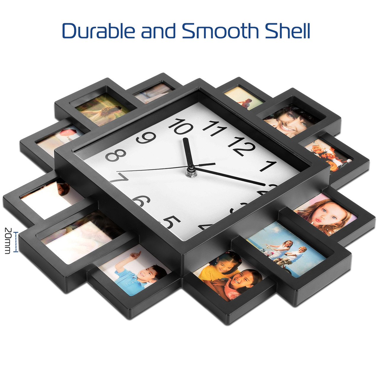 12-Picture Photo Frame Clock   product image